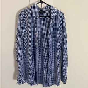 Banana Republic Blue Gingham Button Down Shirt